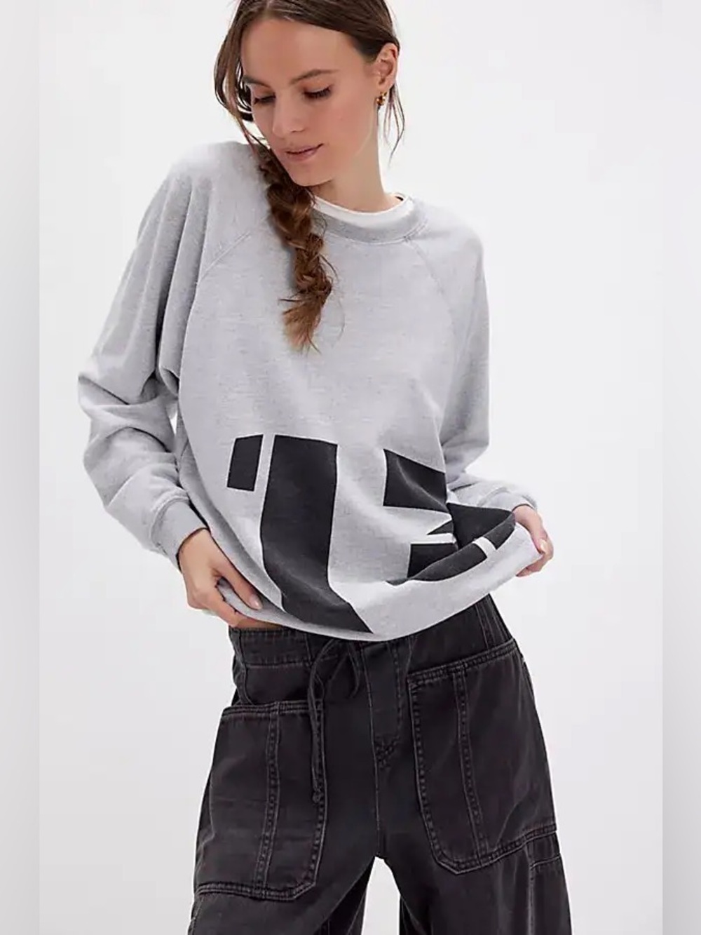 NWT Free People X Retro Brand crew neck sweatshirt
